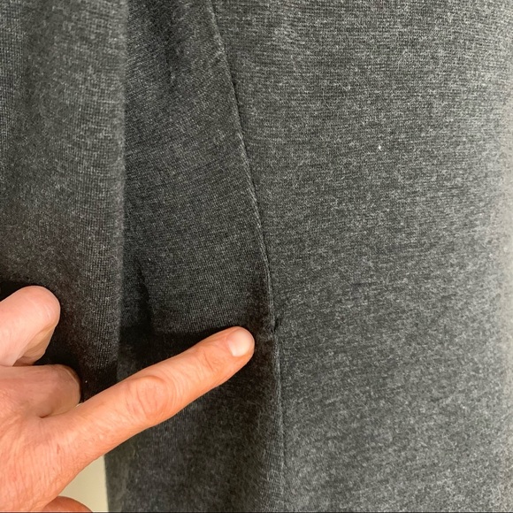 TRINA TURK Knit Lace Hem Charcoal Grey Dress - Picture 13 of 16